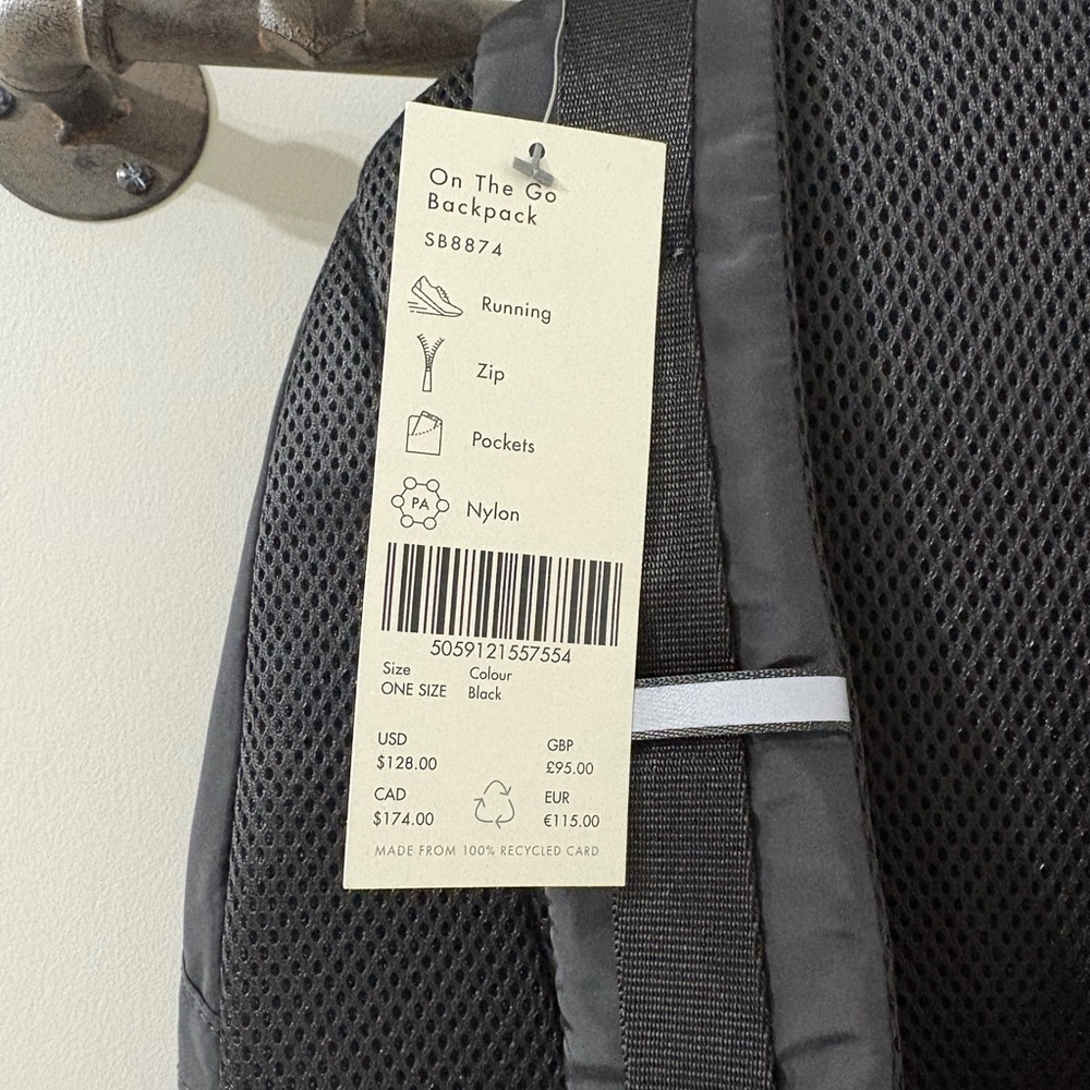 NWT Sweaty Betty On the Go Running Recycled Polyester Backpack - Picture 5 of 9